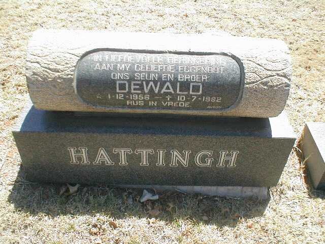 HATTINGH Dewald 1956-1982