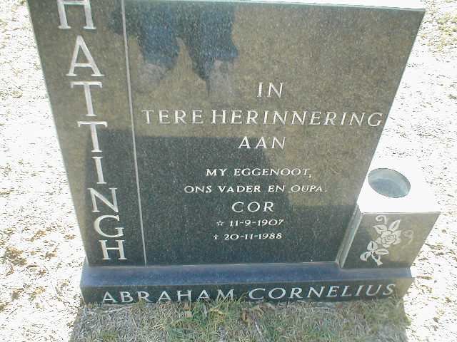 HATTINGH Abraham Cornelius 1907 - 1988