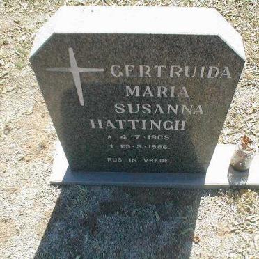 HATTINGH Gertruida Maria Susanna 1905-1986