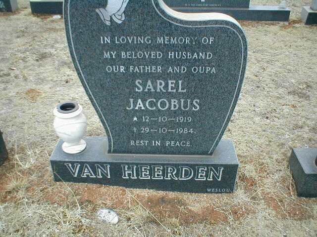 HEERDEN Sarel Jacobus, van 1919-1984