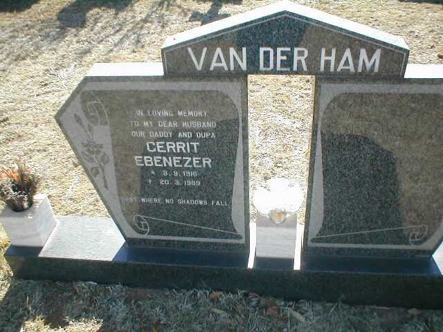 HAM Gerrit Ebenezer, van der 1916-1989