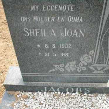 JACOBS Sheila Joan 1932-1981