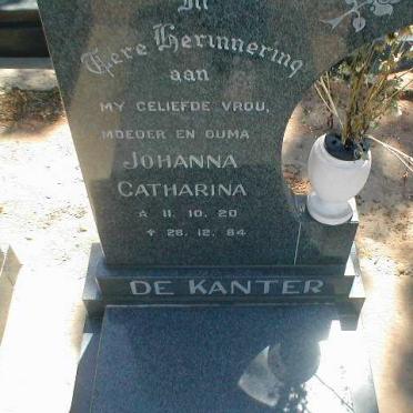 KANTER Johanna Catharina, de 1920-1984
