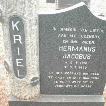 KRIEL Hermanus Jacobus 1912-1983