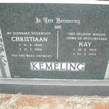 KEMELING Christiaan 1908-1984 &amp; Kay 1909-2001