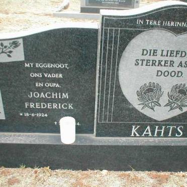 KAHTS Joachim Frederick 1924-19?4