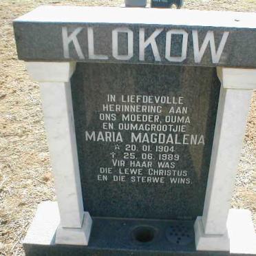 KLOKOW Maria Magdalena 1904-1989