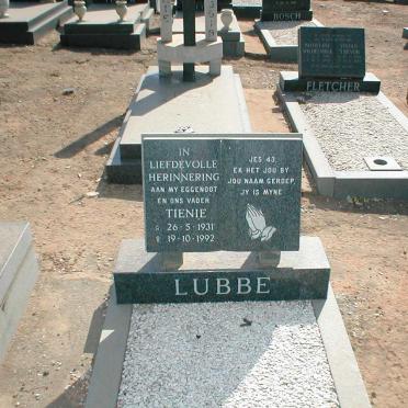 LUBBE Tienie 1931-1992