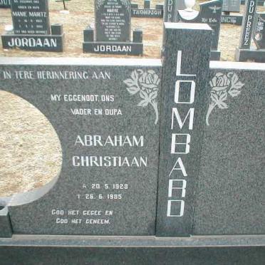 LOMBARD Abraham Christiaan 1928-1985