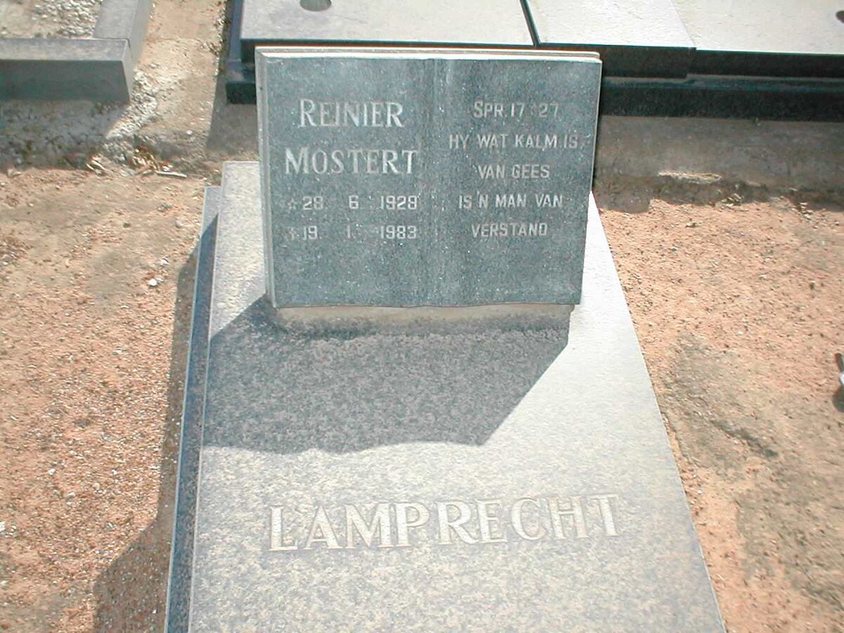 LAMPRECHT Reinier Mostert 1928-1983
