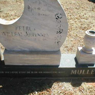 MULLER  Petrus Willem Johannes