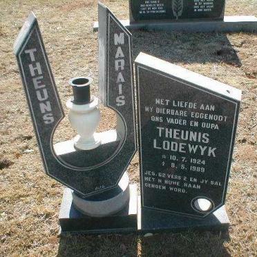 MARAIS Theunis Lodewyk 1924-1989