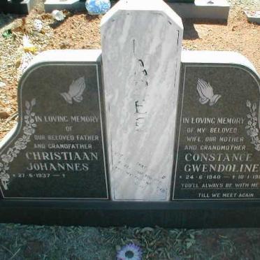 MAREE Christiaan Johannes 1937- &amp; Constance Gwendoline 1940-1987