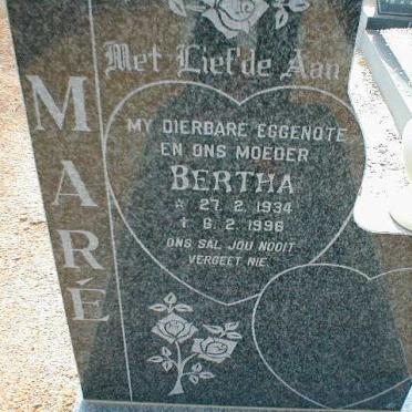 MARÉ Bertha 1934-1996