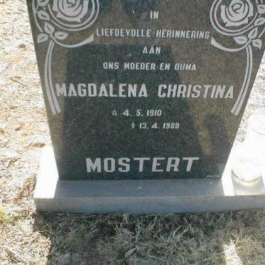 MOSTERT Magdalena Christina 1910-1989