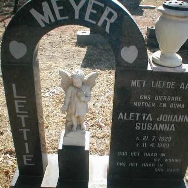MEYER Aletta Johanna Susanna 1929-1989