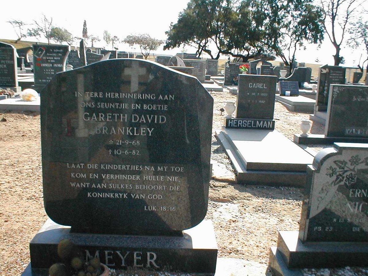 MEYER  Gareth David Brankley 1968-1982