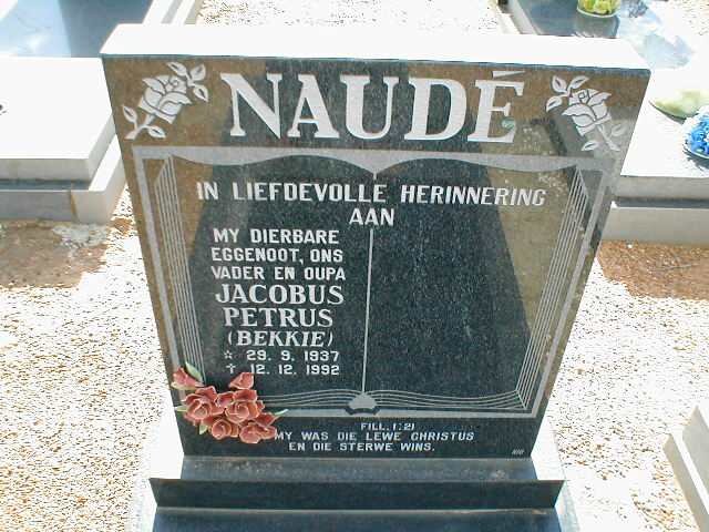 NAUDÉ Jacobus Petrus 1937-1992
