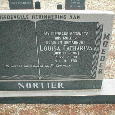 NORTIER Louisa Catharina geb. LE ROUX 1914-1983