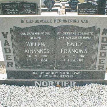 NORTIER Willem Johannes 1908-1984 &amp; Emily Francina 1912-1981
