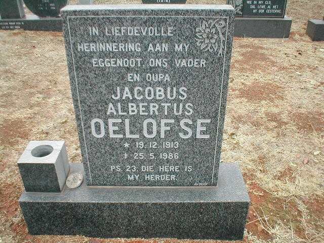 OELOFSE Jacobus Albertus 1913-1986