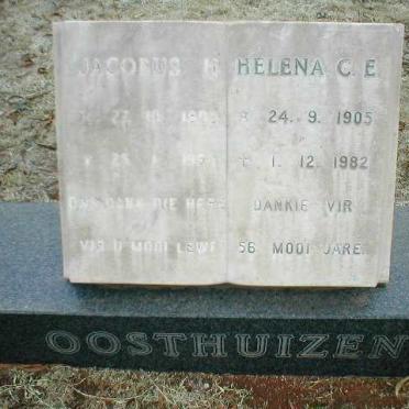 OOSTHUIZEN Jacobus H. &amp; Helena C. 1905-1982