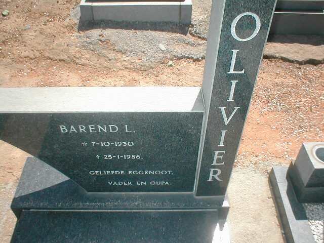 OLIVIER Barend L. 1930-1986