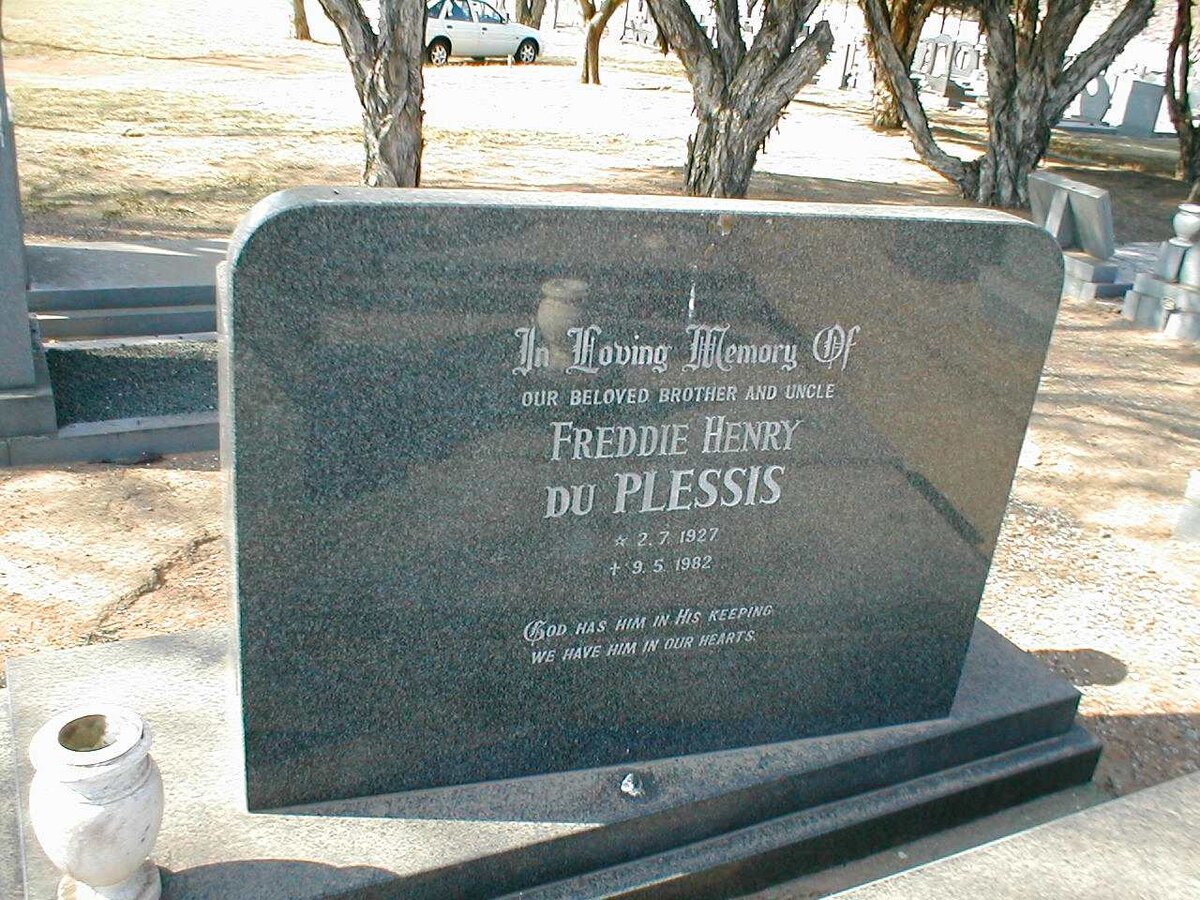PLESSIS  Freddie Henry, du 1927-1982