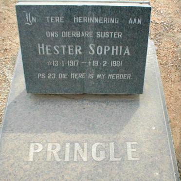 PRINGLE Hester Sophia 1917-1981