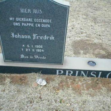 PRINSLOO Johann Fredrik 1906-1984