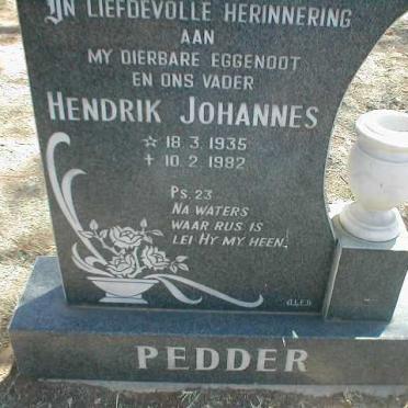 PEDDER Hendrik Johannes 1935-1982
