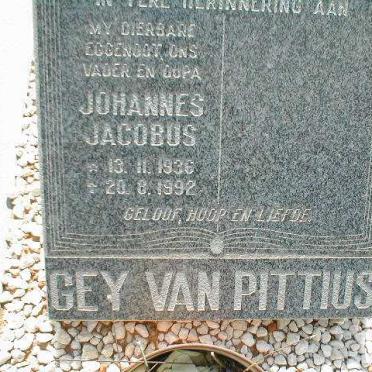 PITTIUS Johannes Jacobus, Gey van 1936-1992