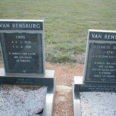 RENSBURG Louis, van 1938-1991 &amp; Elizabeth S.M.J. 1940-1989