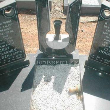 ROBBERTZE Gert Johannes Benjamin 1923-1985 &amp; Elsie Johanna 1925-1995