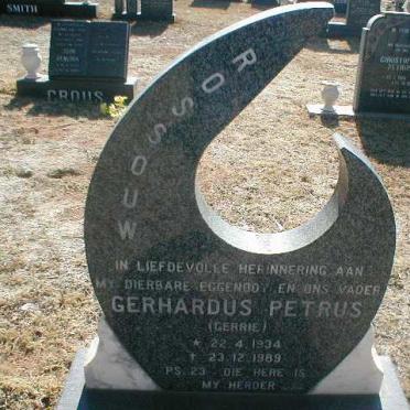 ROSSOUW Gerhardus Petrus 1934-1989