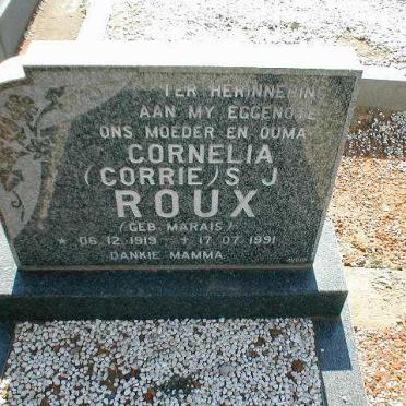 ROUX Cornelia S.J. geb. MARAIS 1919-1991