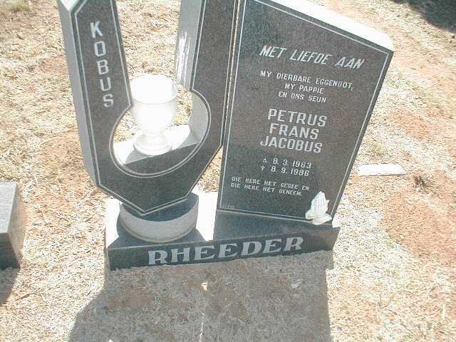 RHEEDER Petrus Frans Jacobus 1963-1986