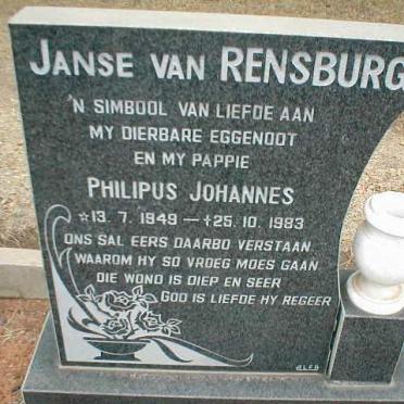 RENSBURG Philipus Johannes, Janse van 1949-1983