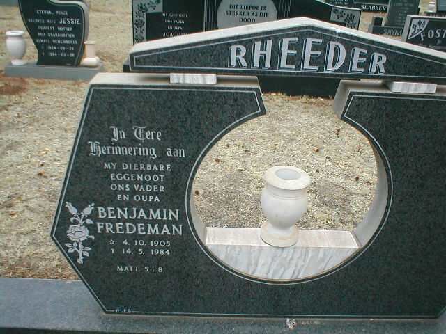 RHEEDER Benjamin Fredeman 1905-1924