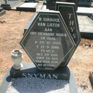 SNYMAN Thys 1929-1988