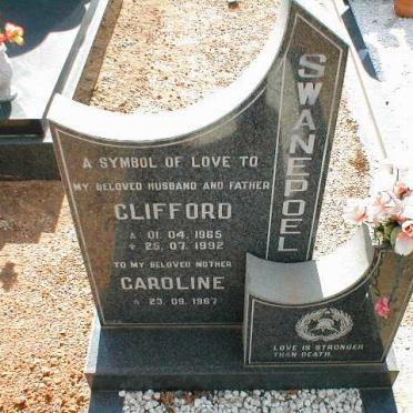 SWANEPOEL Clifford 1965-1992 &amp; Caroline 1967-