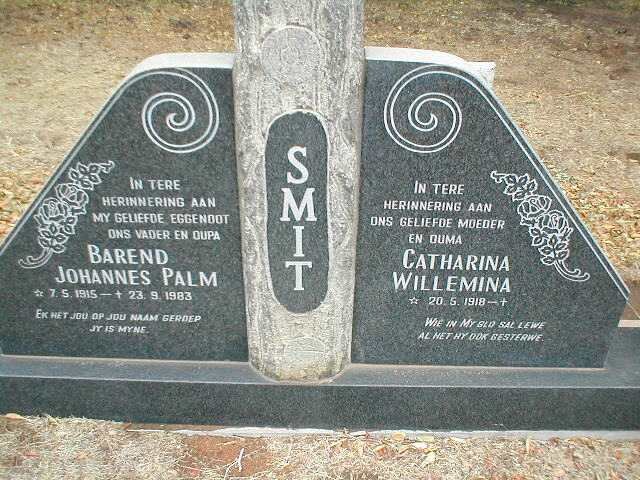 SMIT Barend Johannes Palm 1915-1983 &amp; Catharina Willemina 1918-