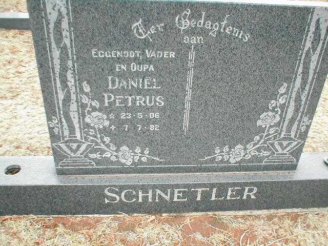 SCHNETLER Daniel Petrus 1906-1982