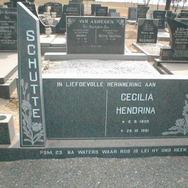 SCHUTTE Cecilia Hendrina 1939-1981