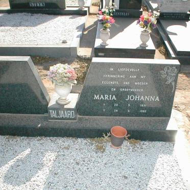 TALJAARD  Maria Johanna 1931-1982