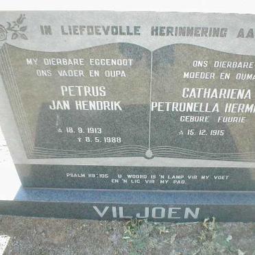VILJOEN Petrus Jan Hendrik 1913 - 1988 &amp; Catharina Petronella Hermina FOURIE 1915 -