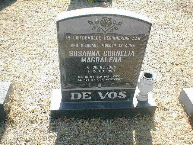 VOS Susanna Cornelia Magdalena, de 1929 - 1990