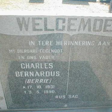WELGEMOED Charles Bernardus 1931-1990