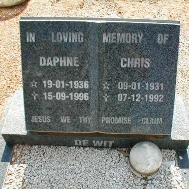 WIT Chris, de 1931-1992 &amp; Daphne 1936-1996