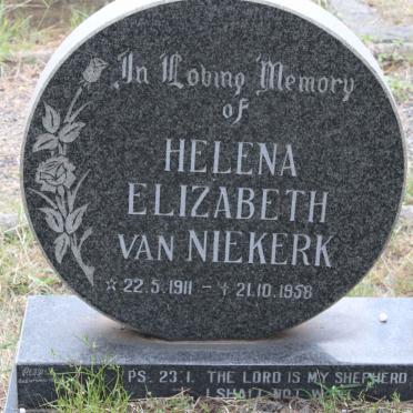 NIEKERK  Helena Elizabeth, van 1911-1958